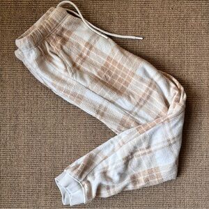 Aerie Cozy Warm Plaid Fleece Pants Size Small